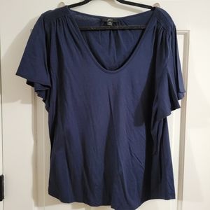 J Crew Flutter sleeve top size XXL
